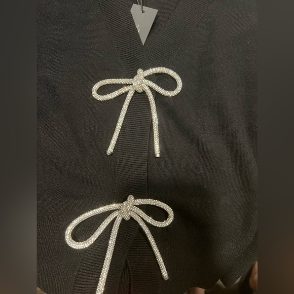 Rachel Zoe Sparkly Bow Cardigan - Picture 7 of 9